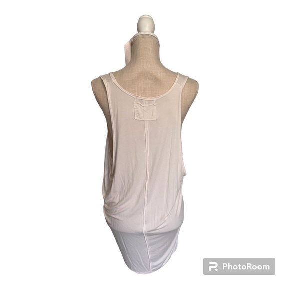 Free People Oversized White Tank Top-Medium - Picture 5 of 5